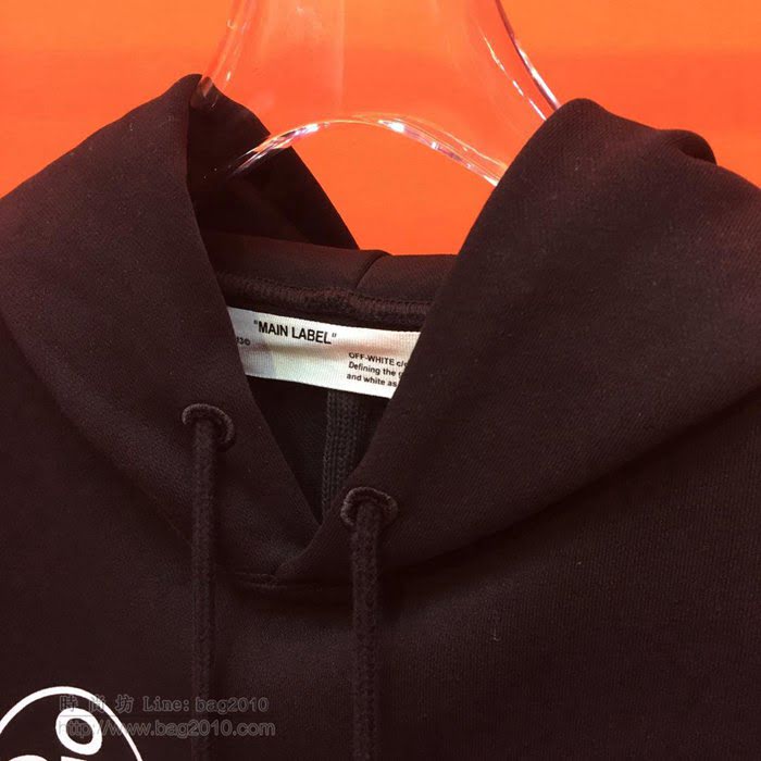 OffWhite男裝 19-20FW新款 最高品質 off黑色連帽套頭衛衣  tzy2277